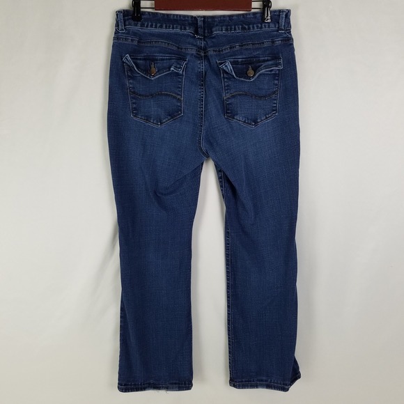 Lee Modern Series Curvy Fit Bootcut Jeans Womens Blue Denim Stretch W32 x L27.5 - Picture 2 of 11
